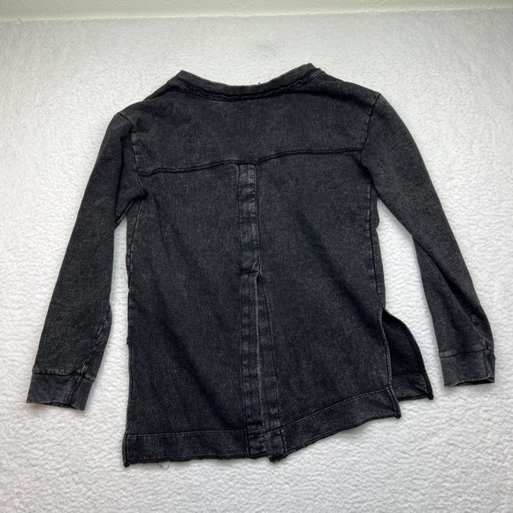 Pilcro | Split-Hem Tunic Top Color Carbon Long Sleeve V Neck Size Small - Picture 8 of 9